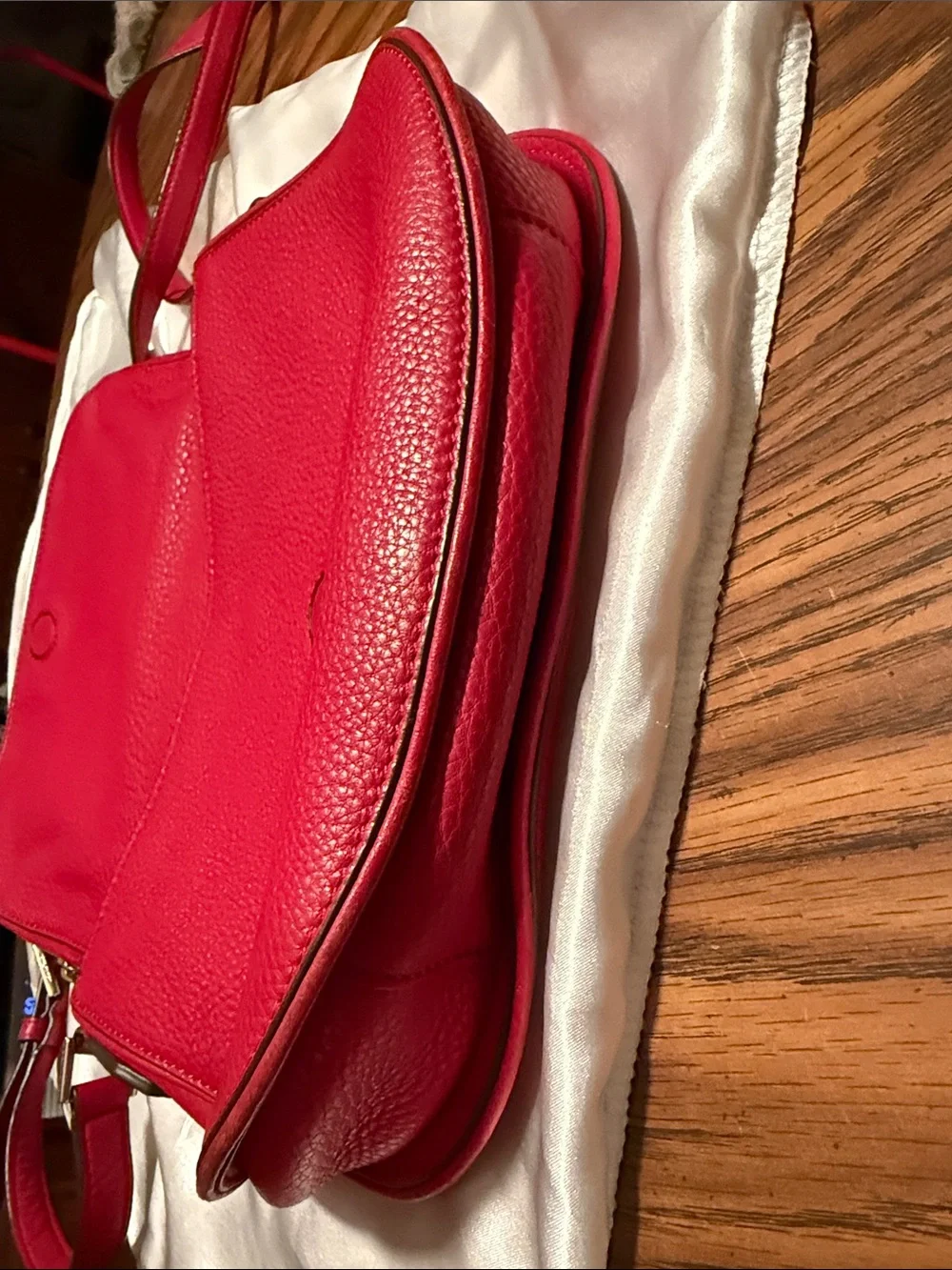 Tory Burch red pebbled